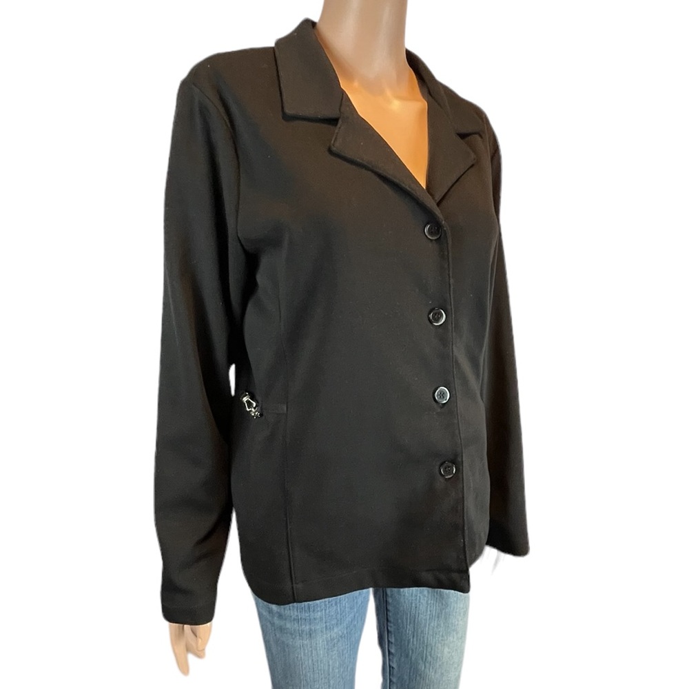 Casual Corner ANNEX Button Front Jacket, Jet Black |L